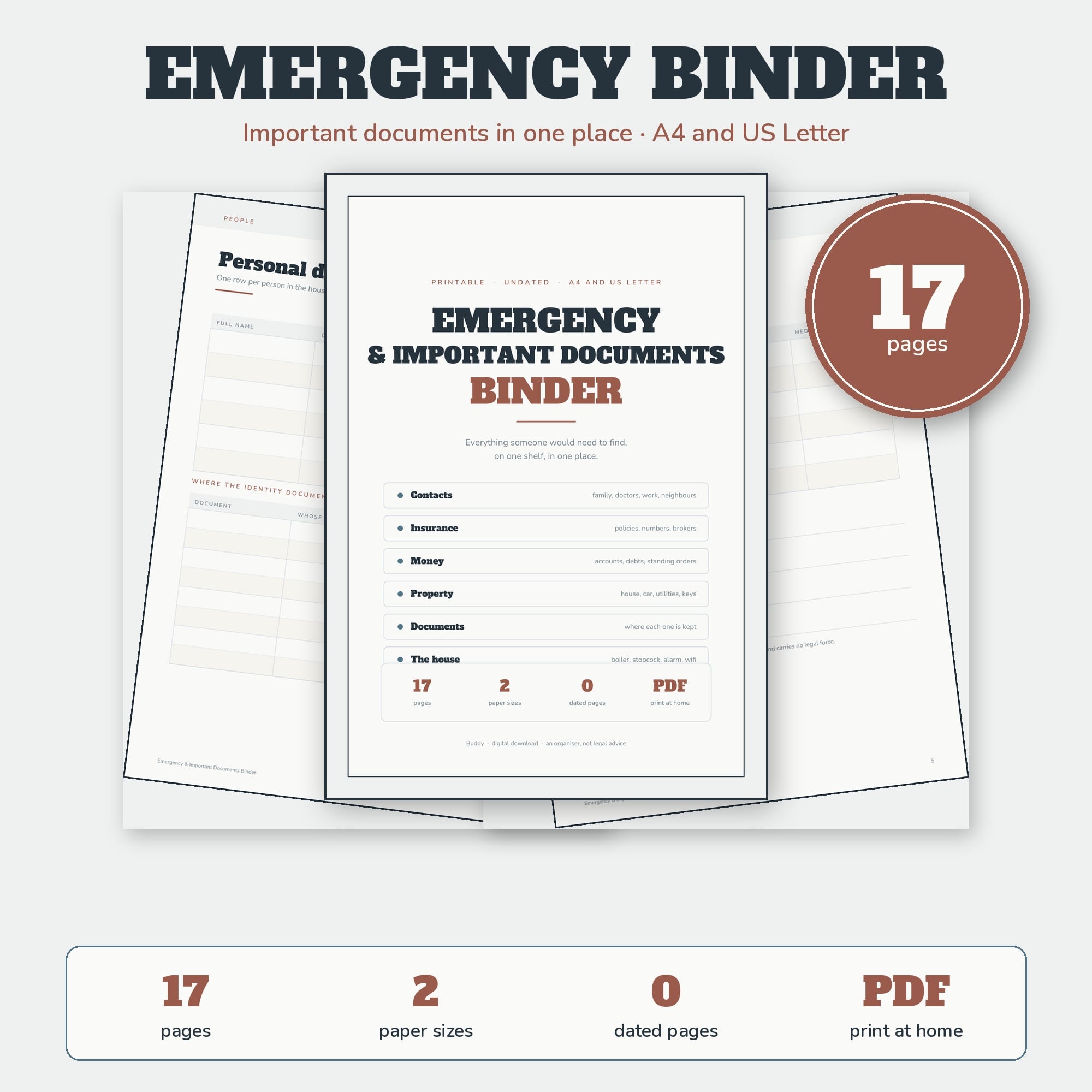 Emergency Binder — Important Documents Organizer