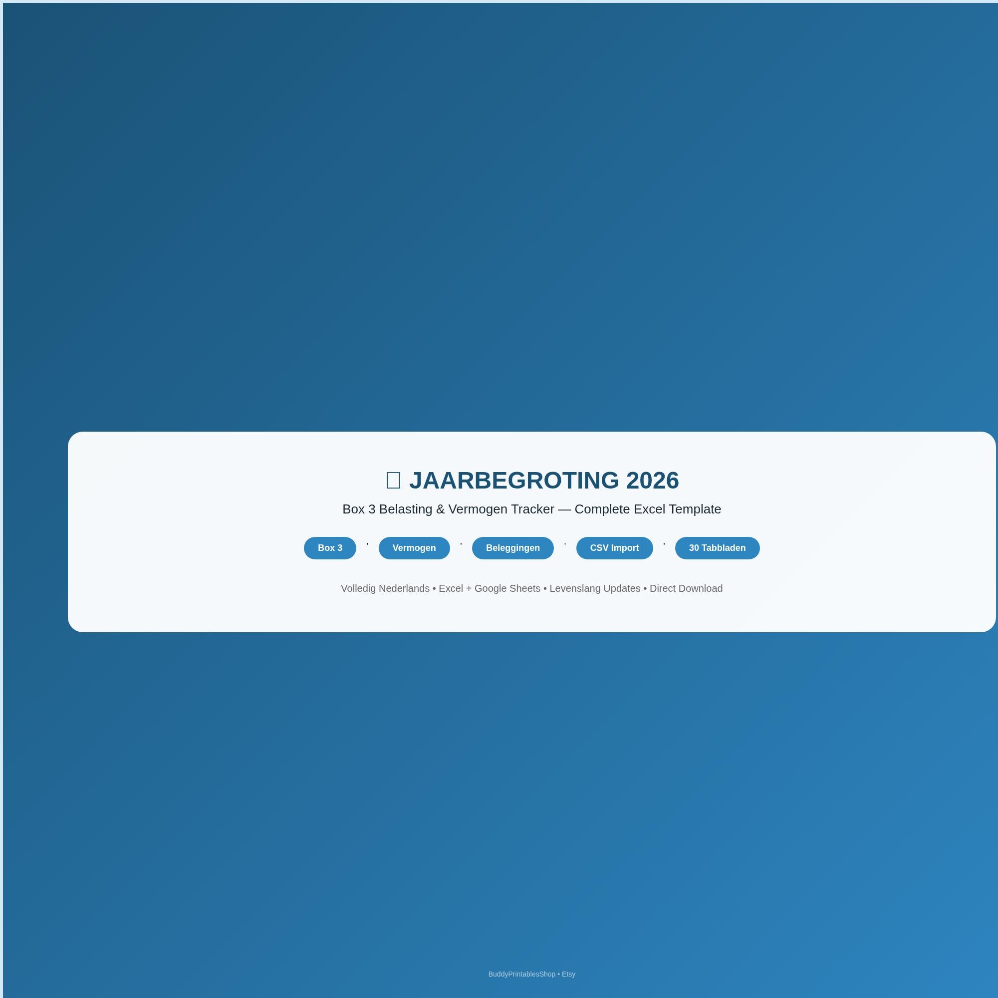 Jaarbegroting Excel 2026 — Box 3 & Vermogen