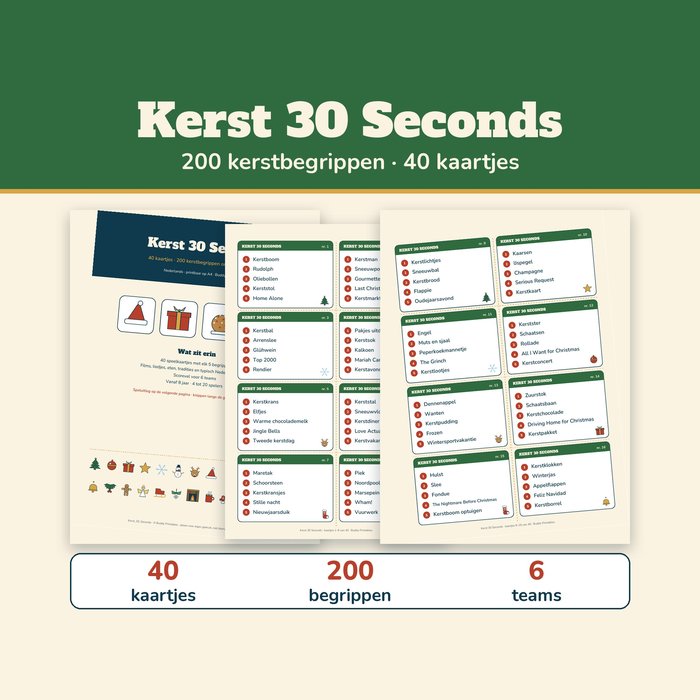Kerst 30 Seconds — 200 Kerstbegrippen