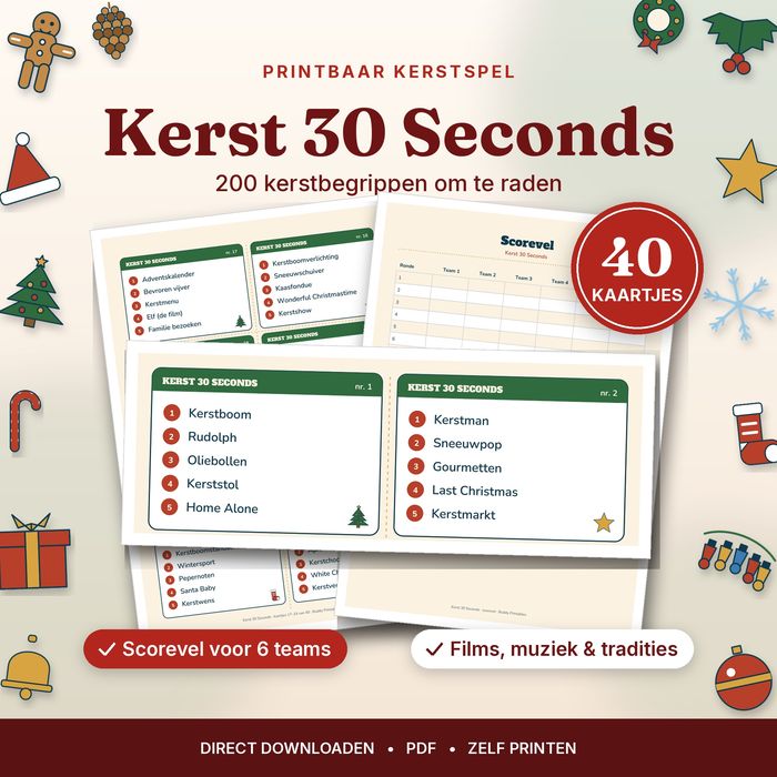 Kerst 30 Seconds — 200 Kerstbegrippen